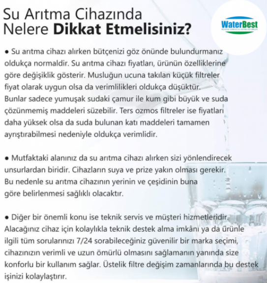 Waterbest Su Arıtma, Waterlife Su Arıtma, Antalya Su Arıtma,milsu Su Arıtma